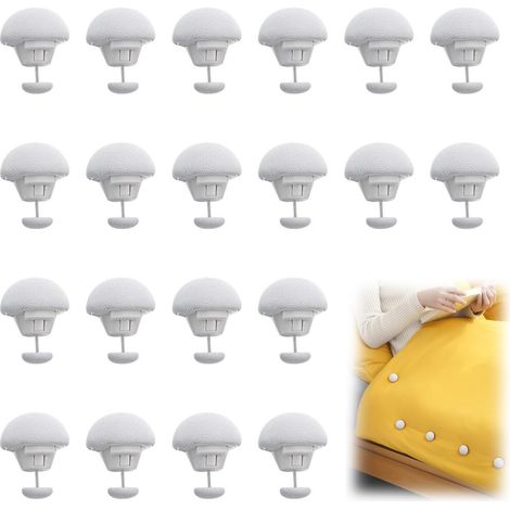 Paquete de 20 clips para edredón, clips para edredón, sujetadores de edredón, clips para ropa de cama para asegurar la cama, color blanco.