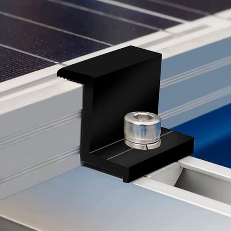 pièces de 30mm photovoltaïque noir côté sertissage carte panneaux solaires pièces de support accessoires de montage photovoltaïques (1/4)