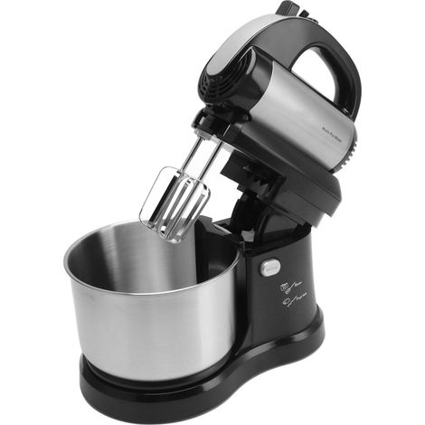 Robot pâtissier électrique 5 vitesses, bol mélangeur en acier inoxydable de 2,5 L, batteur pour aliments, idéal pour les œufs, la pâte et la viande, 500 W, prise européenne 220 V (1/5)