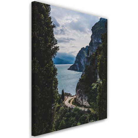 Tableau sur toile Lac Montagnes Paysage 40x60 (1/5)
