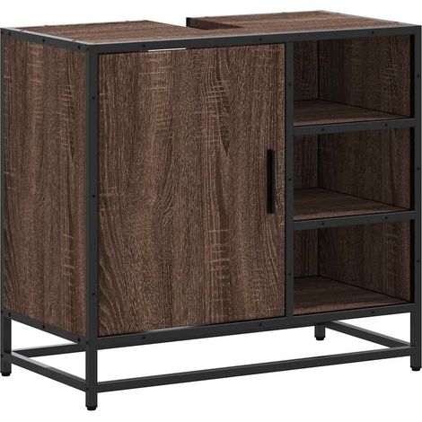 Meubles de Rangement,Armoire de lavabo de salle de bain chêne marron 65x33x60 cm CFW367643 (1/5)
