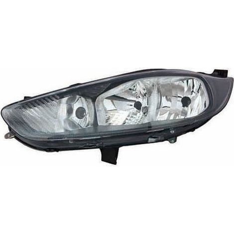 Phare avant gauche H7/H15 fond noir Ford Fiesta MK6 phase 2 2012-2017
