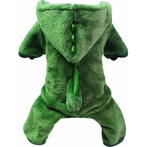 Vêtements pour Chien, Chiot Chien Vetements de Compagnie Sweat Chemise Chaude, Dinosaure Vetements Hiver Chaud pour Animal Domestique Polaire de Corail Manteau pour Chien --Lefou (1/5)