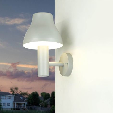 LED Wandlampe außen IP44 Silber 3000 K 680 lm Aluminium Modern Wandleuchte außen