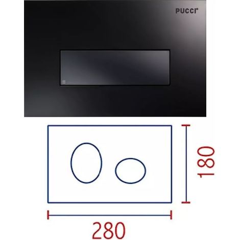 PLACCA PER CASSETTA PUCCI SARA LINEA MOD. 2014- Nera- PUCCI (1/4)