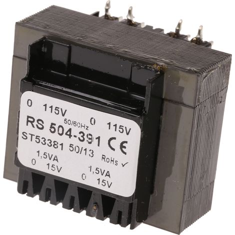 Transformateur pour circuit imprimé, Vout 15V c.a., 2 sorties, 3VA ( Prix pour 1 )