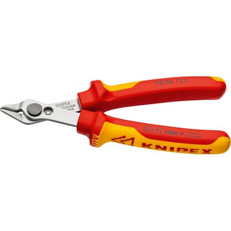 KNIPEX 78 06 125 Electronic Super Knips® VDE aislados con fundas multicomponentes, según norma VDE 125 mm
