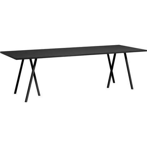 [GEBRAUCHT] B-Ware HAY Tisch Tafel Loop Stand Tischplatte schwarz Linoleum Furnier 250 cm (1/2)