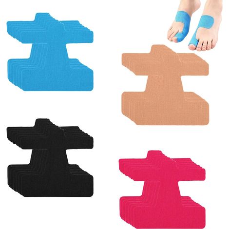 32 vorgeschnittene Kinesiologie-Tapes, wasserfeste, latexfreie, elastische Sporttapes, Muskel- und Gelenkunterstützung, Schmerzlinderung, ideal bei Hallux valgus (1/5)