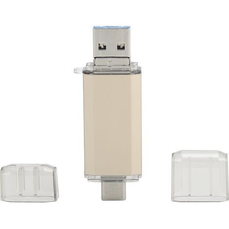 USB 3.0-Flash-Laufwerk aus goldfarbener Aluminiumlegierung, 3-in-1-Hochgeschwindigkeits-Massenspeichergerät (16 GB) (1/5)