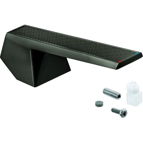 Grohe Hebel für Allure Brilliant mit Temperaturanzeige Rot/Blau, Hard Graphite gebürstet, 101385AL00 (1/2)