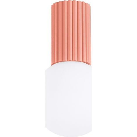 Spot plafond SFERA strié pêche, globe blanc IP44 G9 (1/5)