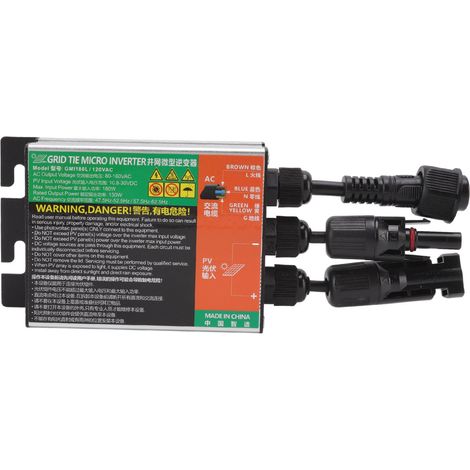 GMI Grid Tie Micro Inverter Solar PV Aluminiumlegierung IP55 Mehrfachschutz 20x7,7x3,6cm 180L