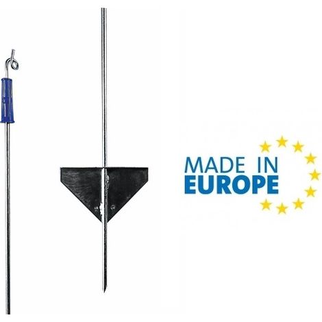 Picchetto di Messa a Terra in Acciaio GALLAGHER H 1,10 m per Recinzioni Elettriche Confezione 10 Pz.