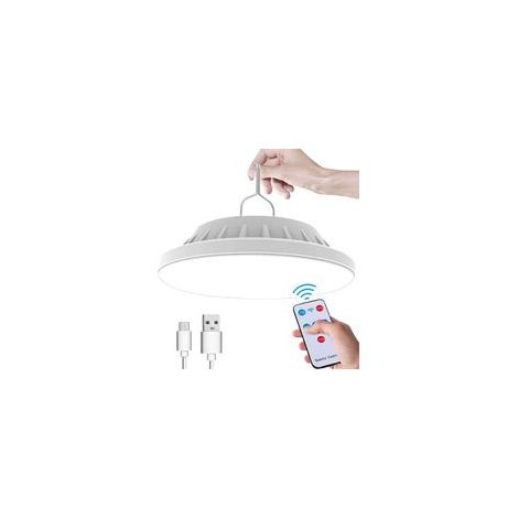 Bardusch-Lampe de Camping Solaire LED Rechargeable par USB Télécommande, 5 Modes Lumière de Tente avec Power Bank pour Randonnée, Ouragan, Charge D'urgence