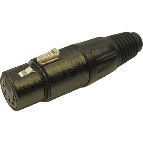 RS PRO-Connecteur XLR Femelle Droit 5 voies Montage sur câble, placage Argent ( Prix pour Sachet de 2 )