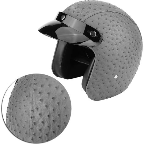 Casque de moto (Gris autruche (sans lunettes) XL) (1/5)