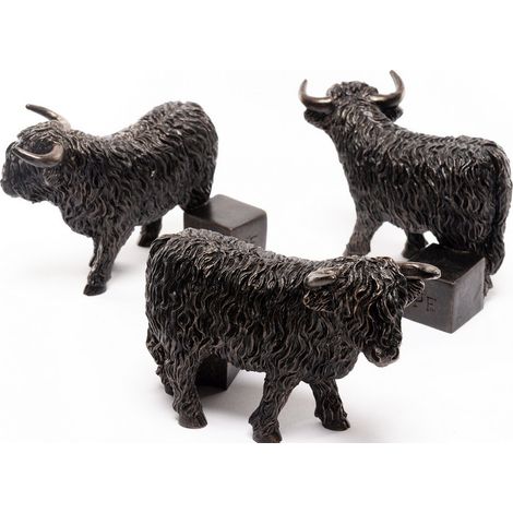 Highland Cow Plant Pot Feet - Set of 3 - L7.5 x W12 x H8 cm
