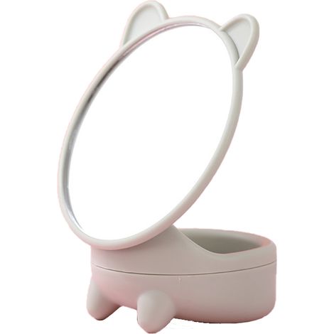 Miroir De Maquillage Avec Lumieres Led - Miroir Pivotant 360 Degres Double Face - Pour Table De Toilette Bureau Ou Voyage - 1 Unite (1/5)