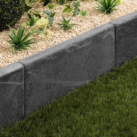 Bordure de jardin Ardoise Noire Vieillie 60x30x6 cm (à l'unité) - RO'MA NATURE (1/3)