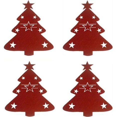 Pair 12 Pièces Porte Couverts Sapin De Noël Titulaire D'Couverts Poche Coutellerie Sac De Vaisselle Décoration De Table Noël