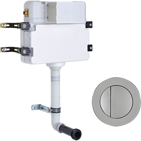 Roper Rhodes In Wall Concealed Cistern and Round Brushed Nickle Dual Flush (1/3)