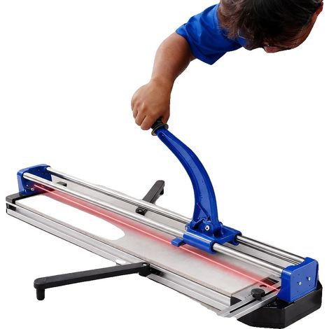 Tagliapiastrelle, disco da taglio in lega di tungsteno, larghezza di taglio massima 80 cm, diametro della guida scorrevole 20 mm, angolo di regolazione 0-90°, doppia guida. (1/5)