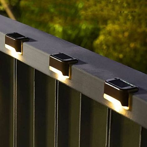lot de 16 lampes solaires,led,étanches,blanc chaud,escaliers,jardin