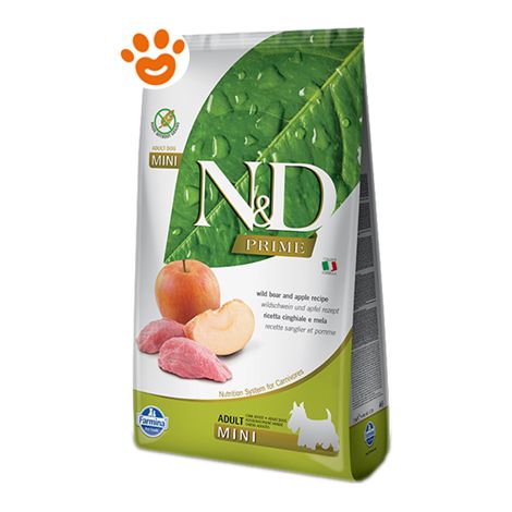 Farmina Dog N&ampD Prime Adult Mini Grain Free Cinghiale e Mela  - Farmina Dog N&ampD Prime Adult Mini Grain Free Cinghiale e Mela - Sacco Da 2,5 Kg