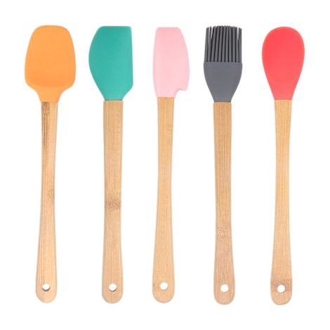 Petites spatules pour la cuisine, Mini spatule silicone, Petit racleur en caoutchouc, accessoire de cuisine pratique (1/5)