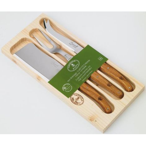 Naturset 3 Stück Laguiole Käse Set Eiche Pefc - Jean Dubost
