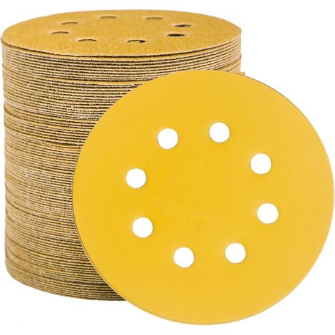 Schleifpapier 125mm Klett P800 8 Loch für Exzenterschleifer 100 Stück (1/5)