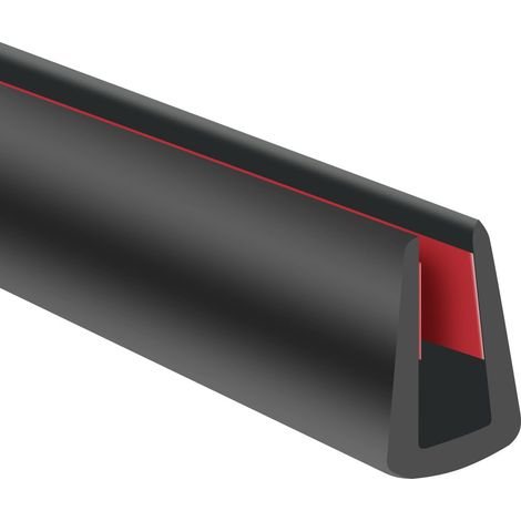 Bordure en Caoutchouc, Autocollant Flexible de 5 mm, Protection de Bord en U pour Verre, Verre Flexible et contreplaqué, Convient pour Bord de 4-5mm de Large, Couleur Noire, Longueur 3 m (1/5)