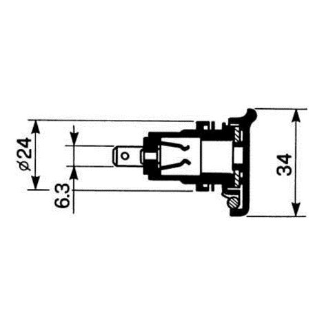 Prise fem. metal av capuchon - 713503