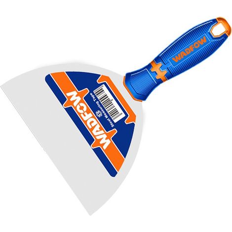Espátula de acero inoxidable 63 mm, acabado espejo, mango ergonómico bimateria, TOLSEN