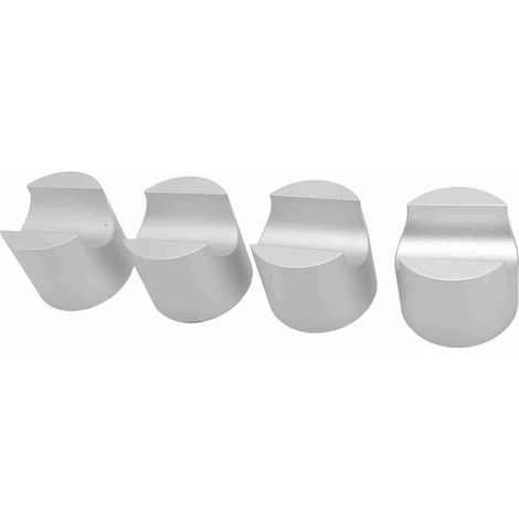 Lot de 4 serre-câbles HiFi en alliage d'aluminium, supports de câbles d'enceintes, clips de rehaussement, stabilisateurs de câbles HiFi argentés (1/5)