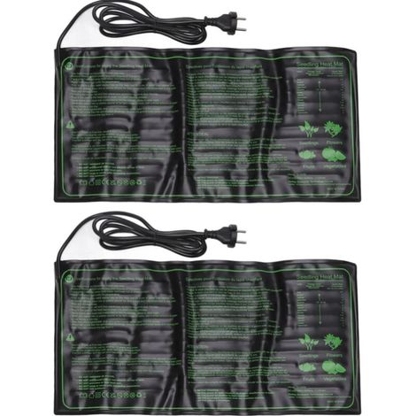 Decdeal 2 Pièces Tapis Chauffant Imperméable Pour Semis,Coussin à Température Constante pour la Croissance des Graines de Plantes,Prise UE 220-240V (1/4)