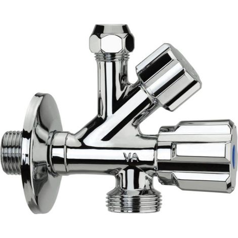 Rubinetto lavatrice combinato con dado conico