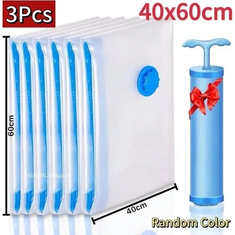 Sac de rangement sous vide réutilisable avec couvercle de pompe pour vêtements, grand sac de compression en plastique vide, contenant de rangement pour accessoires de voyage-AquaForge