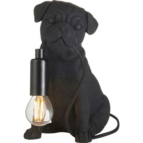 Lampada da tavolo Pug in resina nera opaca E14 Endon (1/5)