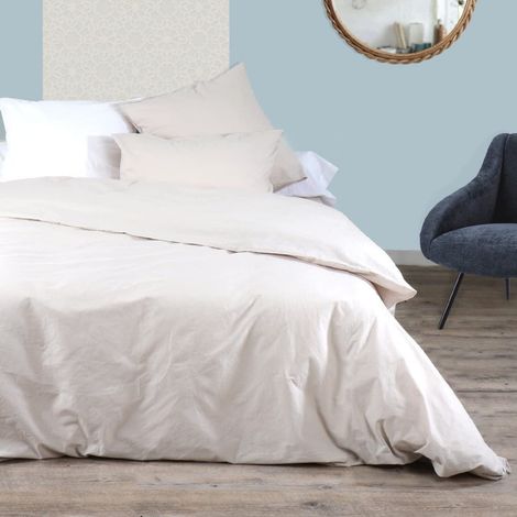Housse de couette en coton - Palace - 260 x 240 cm - Blanc - Livraison gratuite (1/4)