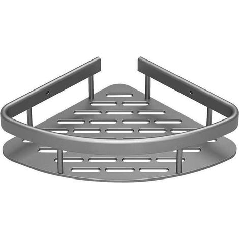 Mensola portaoggetti da bagno in alluminio – Cestino triangolare da parete, design moderno e resistente, 30 x 25 x 15 cm