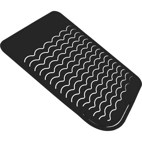 Tapis isolant thermique carré en silicone antidérapant résistant à la chaleur pour plan de travail de cuisine, noir (1/5)
