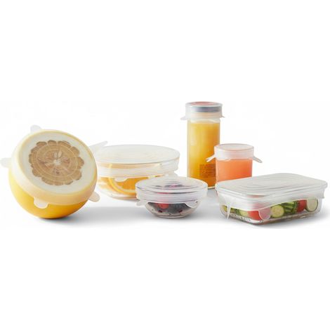 Coperchi Silicone Estensibili – Set 6 Misure Da 6 A 19,6 Cm Riutilizzabili Bpa Free