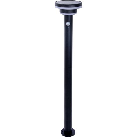 Lampadaire solaire LED extérieur avec piquet de sol et détecteur de mouvement noir - PANGIVO (1/5)