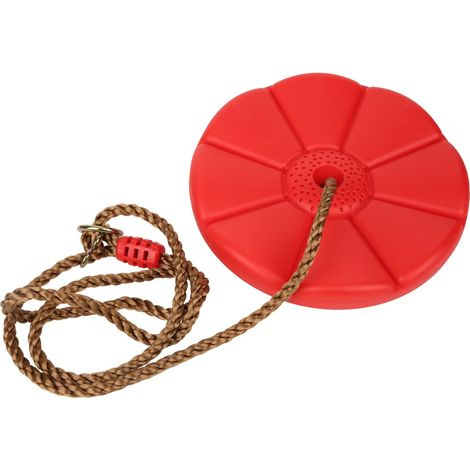 Balançoire à corde pour arbre, siège suspendu en disque, équipement de jeu pour enfants, rouge (1/5)