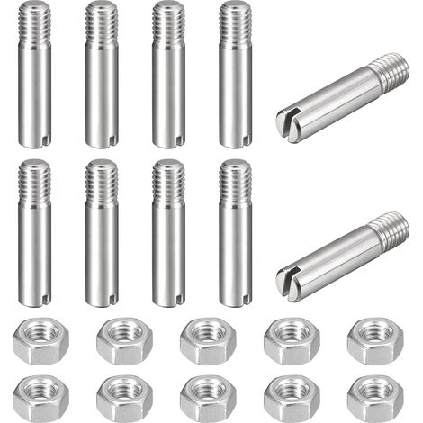 10Pcs Goupille Cylindrique À Fente M10 x 45mm Vis À Fente (GB878) (1/5)