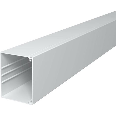 OBO Bettermann Vertr Wand+Deckenkanal m.Obert. 100x130mm,PVC WDK100130RW 2 Stk