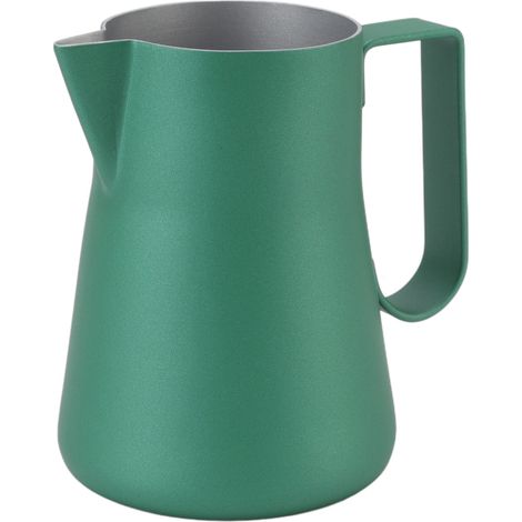 Multifunktionaler professioneller Milchaufschäumkännchen aus lebensmittelechtem Edelstahl, grün, 350 ml (1/5)