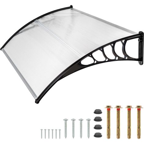 Baldacchino ad arco sopra la porta d'ingresso, baldacchino per finestra del balcone, nero, 150x80 GoGarden (1/5)